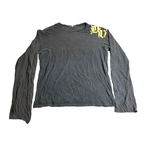 Versace Shirt Adult Large Black Embroidery Classic Crewneck Pullover‎ Italy DV - Picture 1 of 9